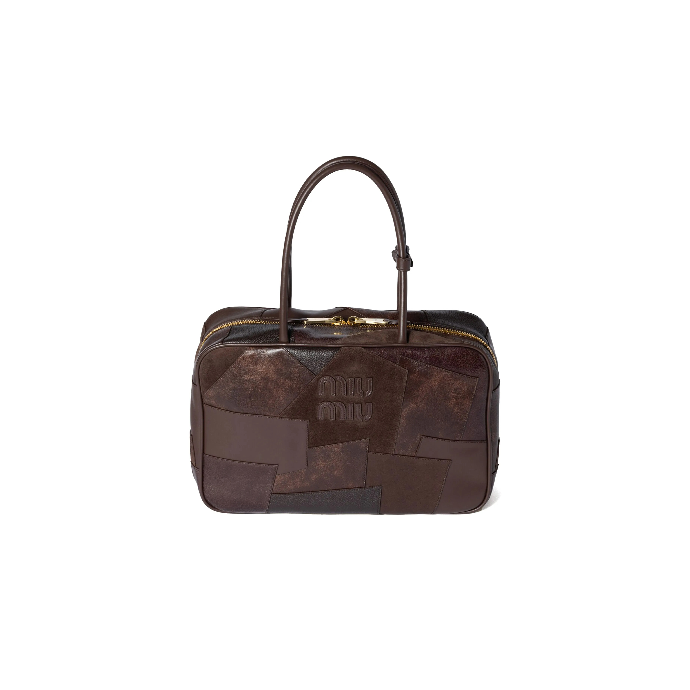 MIU MIU LEATHER PATCHWORK BEAU BAG 5BB117 (34*23*10cm)